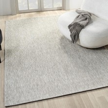Pera Halı Düz Açık Gri Kılçık Desenli Modern Halı - L665GRBO