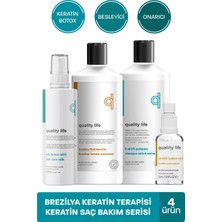 Quality Life Brezilya Fönü Keratin Düzleştirici Saç Bakım Sütü Seti Tuzsuz Şampuan Botox Milk Keratini Bakımı