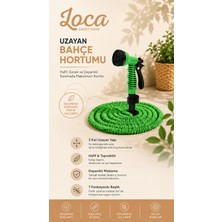 Loca Sweet Home 15 Metre Uzayan Bahçe Sulama Araç Yıkama Hortumu 7 Kademeli Başlık Tabanca
