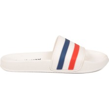 Walkway Beyaz-Lacivert Hafif Unisex Terlik 8000-01 G