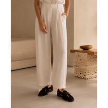 Sovenso Boho-Chic Hakiki Deri Süet Boncuk Detaylı Kahverengi Loafer