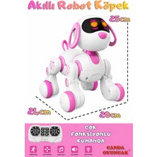 Canda Oyuncak Uzaktan Kumandalı Pembe Şarjlı Interaktif Eğitici ve Öğretici Interaktif Akıllı Robot Köpek Pembe