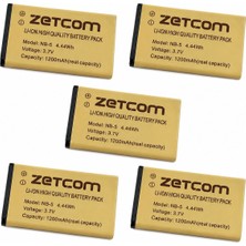 Zetcom El Telsizi Bataryası - Teknoben, Zastone, Wln ve Mars Pro Uyumlu (5'li Set)
