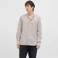 Jack & Jones Erkek Bant Yaka Uzun Kollu Gömlek - Summer