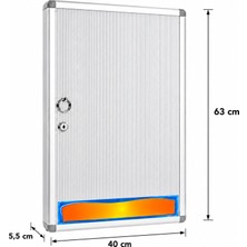 Panda 96\'lı Ithal Alüminyum Anahtar Dolabı (40X63X5,5 Cm)