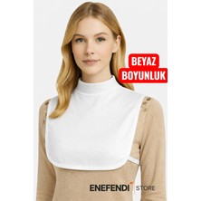 NF ND ENEFENDİ Boyunluk Tesettür Beyaz | Kadın Fitted Model • Günlük Şık Aksesuar • Zarif ve Minimalist Tasarım