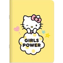 Keskin Color Hello Kitty 18,5*26 40 Yp Çiz. Stickerli Tel Dikişli Defter - Sarı