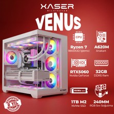 Xaser Venus X120 Ryzen 7 9800X3D 32GB Ddr5 Ram 1tb M.2 Nvme SSD 8gb RTX5060 Sıvı Soğutmalı Oyuncu Bilgisayar