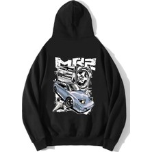 Brz Collection Unisex Oversize Mr2 Hoodie Siyah