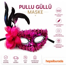 Borapack Pullu Güllü Maske Pembe