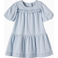 Chloe Chloé Kids Fırfırlı Kot Kız Çocuk Elbise