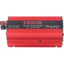 Gümrük Bey 1600W Saf Sinüs Invertör – DC12V’DEN AC220V’YE Güç Çevirici, Alüminyum Gövde