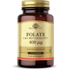 Solgar Folate (Metafolin) 400 Mcg 100 Tablet