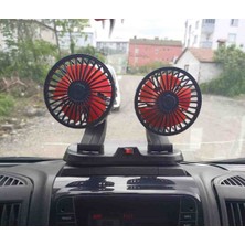 Yk Çift Başlıklı Araç İçi Vantilatör Fan 1 Parça Ergonomik Kullanım ve Dayanıklı Yapı ile