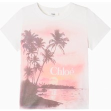 Chloe Chloé Kids Logo Baskılı Pamuk Jarse Kız Çocuk Tişört