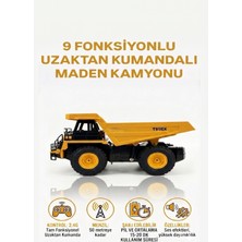 Farbu Oyuncak Uzaktan Kumandalı 9 Fonksiyonlu 2.4Ghz 30cm Şarjlı Sesli Işıklı Hareketli Damperli Oyuncak Kamyon