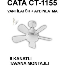 Cata CT-1155 Karayel Fan LED Tavan Vantilatörü