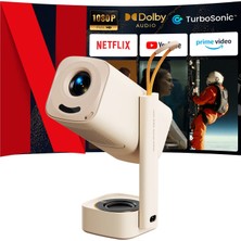 Yaber T1 PRO 220 Lümen Full HD Ev Tipi Projeksiyon Cihazı (Netflix, Youtube Lisanslı - Gece Lambası Özellikli)