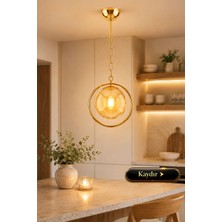 Vivido Home Metal Gold Raven Tekli Avize