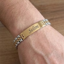 Pigado Isme Kişiye Özel 316L Paslanmaz Çelik Rolex Erkek Bileklik
