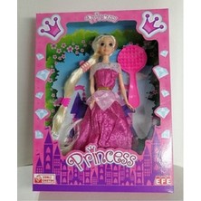 Efe Barbie Temalı Uzun Saçlı Prenses Bebek Pembe Renkli Hediyelik Model Bebek