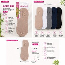 Uğur İnci Uğur Inci Bayan Bambu Görünmez Çorap 36-40 Dikişsiz Nefes Alan Babet Çorap 6 Lı  Paket