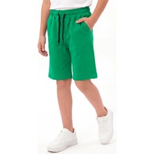 Fyk Kids Düz Basic Baskısız Beli Lastikli Çift Cepli Yazlık Erkek Çocuk Kapri