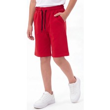 Fyk Kids Düz Basic Baskısız Beli Lastikli Çift Cepli Yazlık Erkek Çocuk Kapri
