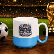 Bk Gift Bosna-Hersek Taraftar Temalı Dünya Futbol Kupası Tasarımlı Mavi Joyful Kupa Bardak-3