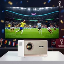 Byintek T5 Max Projeksiyon Cihazı, Lisanslı Google TV, Full HD 1080P, 1000 ANSI Lümen, HDR10, Otomatik Odaklama, Otomatik Trapez Düzeltme, Wi-Fi, Bluetooth 5.0, Sızdırmaz Optik Motor
