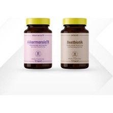 Akkermansiam AkkermansiaTR Mikrobiome Max Seti 15 Kapsül + Artıbiotik Bestbiotik 15 Kapsül