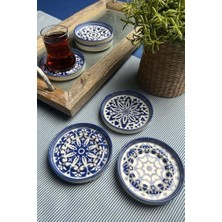 Teknollojia Tabakevi Tabak Evi Mozaik Blue Sefa 6 Lı Çay Tabağı 10CM