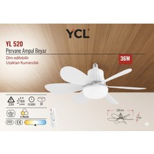 Ycl YL-520 Uzaktan Kumandalı Pervane Ampul Akıllı LED Armatür (Dim Edilebilir)
