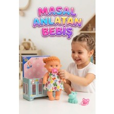 Farbu Oyuncak Etkileşimli Akıllı Masal Anlatan Ağlayan Emzikli Eğitici Pilli Oyuncak Et Bebek ve Minik Arkadaşı