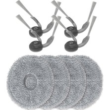 RotRever Roborock Qrevo Curv X,qrevo Curv 2 Pro Robot Süpürge Uyumlu Yan Fırça,mop Paspas Bez Yedek Parça Seti-8 Parça