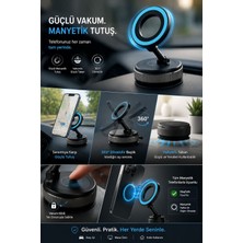 Araç Içi ve Masa Üstü Vakumlu Manyetik Telefon Tutucu