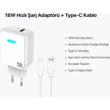 Sezy 18W 3 Amper Hızlı Şarj Aleti Adaptörü – Quick Charge + 1 Metre Type-C Kablo Dahil