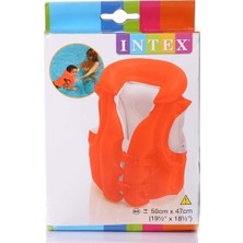 Intex Yakalı Şişme Can Yeleği 50X47 cm 3-6 Yaş Turuncu