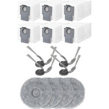 RotRever 14 Parça Roborock Qrevo Curv X,qrevo Curv 2 Pro Robot Süpürge Uyumlu Yan Fırça,mop Paspas Bez,toz Torbalı Yedek Parça Seti