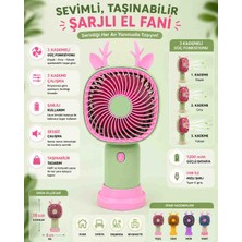 Taşına Bilir Şarjlı 3 Kademeli El Fanı