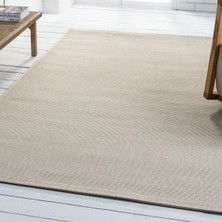 Pera Halı Düz Krem Jüt Görünümlü Modern Halı - L663KRBO