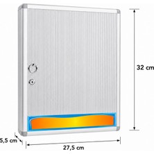 Panda 32\'li Ithal Alüminyum Anahtar Dolabı (27,5X32X5,5 Cm)