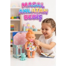 Farbu Oyuncak Etkileşimli Akıllı Masal Anlatan Ağlayan Emzikli Eğitici Pilli Oyuncak Et Bebek ve Minik Arkadaşı