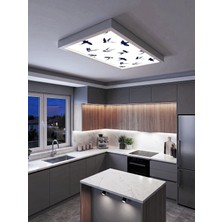Gökyüzü Panel Kuşlar 60X120 106W, Sıva Üstü, Güçlü LED Aydınlatma, Tavan Armatürü, LED Panel, Ofis, Mutfak Aydınlatması