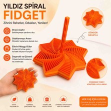 3D Baskı Yıldız Spiral Fidget Oyuncağı | Stres Giderici, Odak Artırıcı, Masaüstü Dekor ve Hobi Oyuncağı
