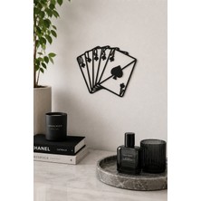 Bel&Co Home Iskambil Kağıdı Duvar Dekoru 30X23 cm – 3 mm Siyah Mdf Lazer Kesim Dekoratif Duvar Süsü – Çift Taraflı Bant Dahil