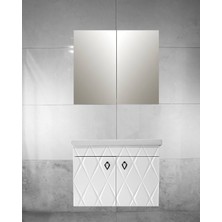 UltraMint Modern 80 cm Lake Banyo Dolabı, Şık ve Fonksiyonel Tasarım
