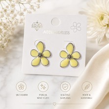 Showy Accessories Çiçek Mineli Küpe