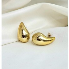 Showy Accessories Bottega  Kadın Gözyaşı Metal Küpe