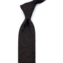 Kravatkolik Kahverengi Motif Ipek Kravat İK2468